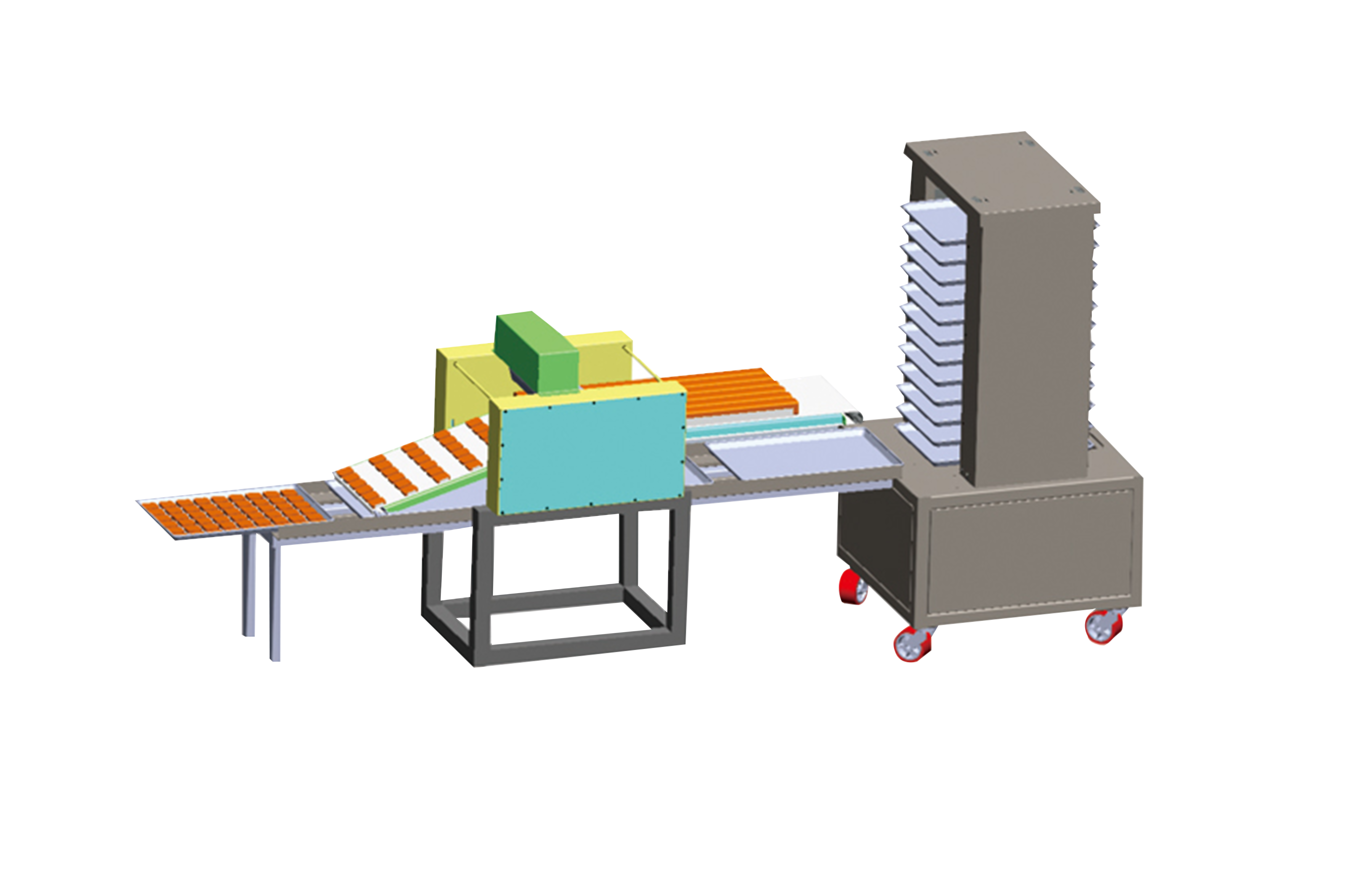 Frozen Cookie Slicing & Arranging Machine